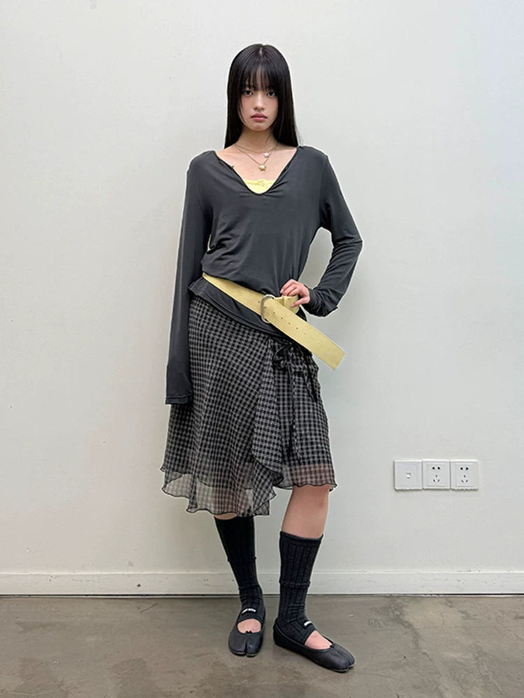 V-Neck Long Sleeve T-Shirt