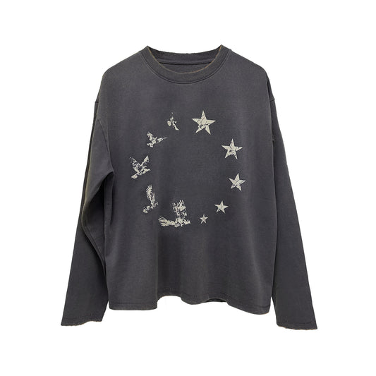 Vintage distressed long sleeve T-shirt