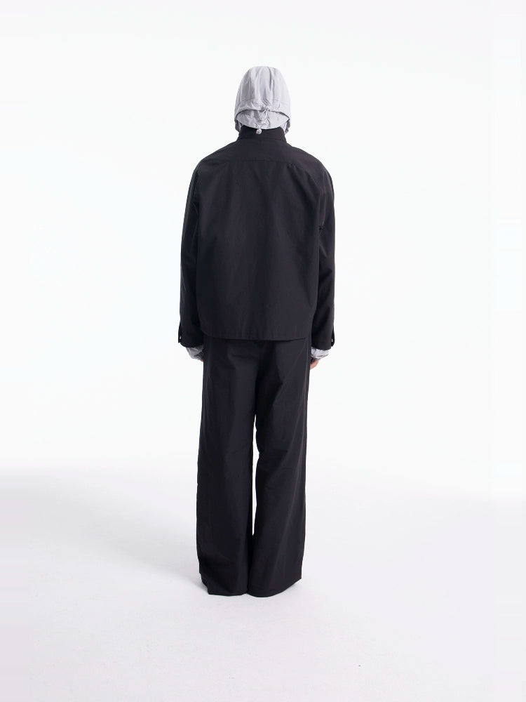 Zippered Stand-up Collar Jacket