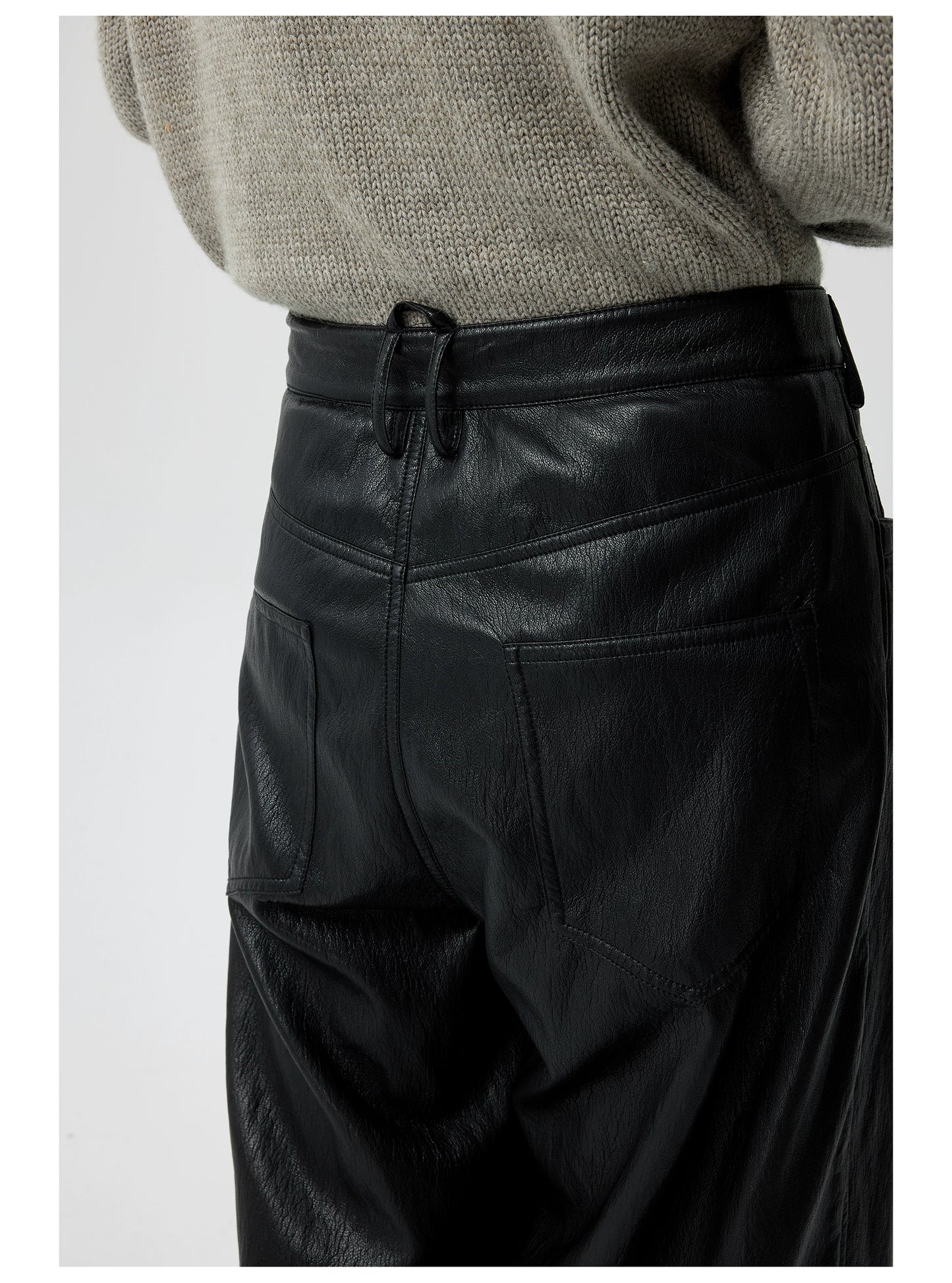 Straight Wire Leather Pants