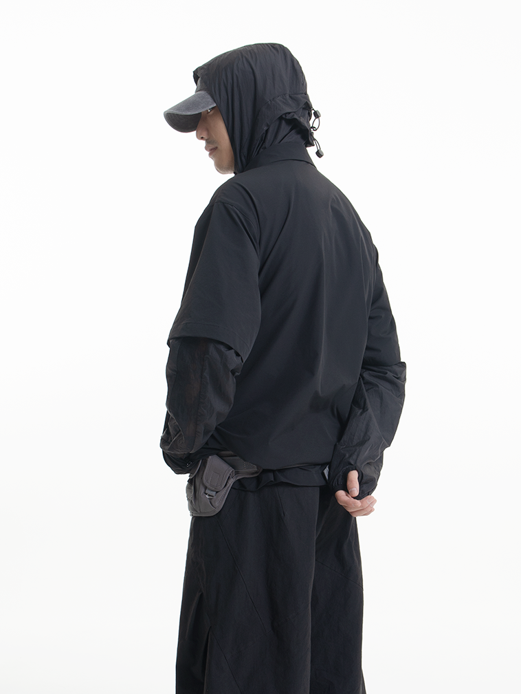 Quick Dry Zip Lapel shirt