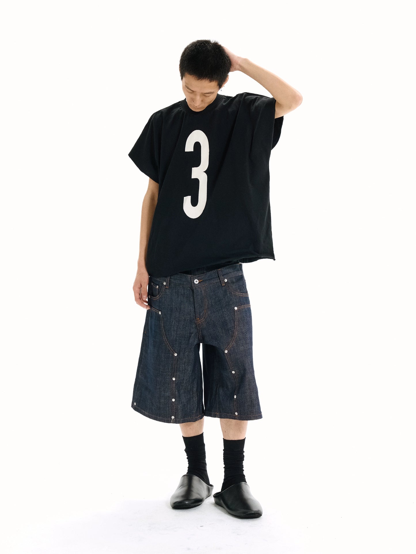 One cut vest short sleeve T-shirt
