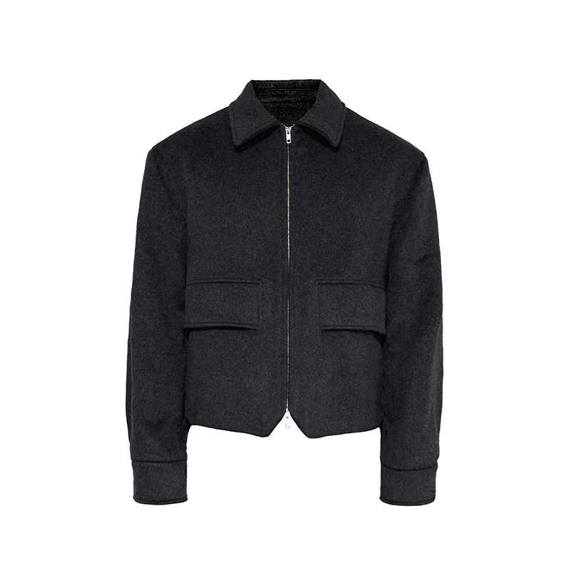 Wool Stiff Zip Jacket