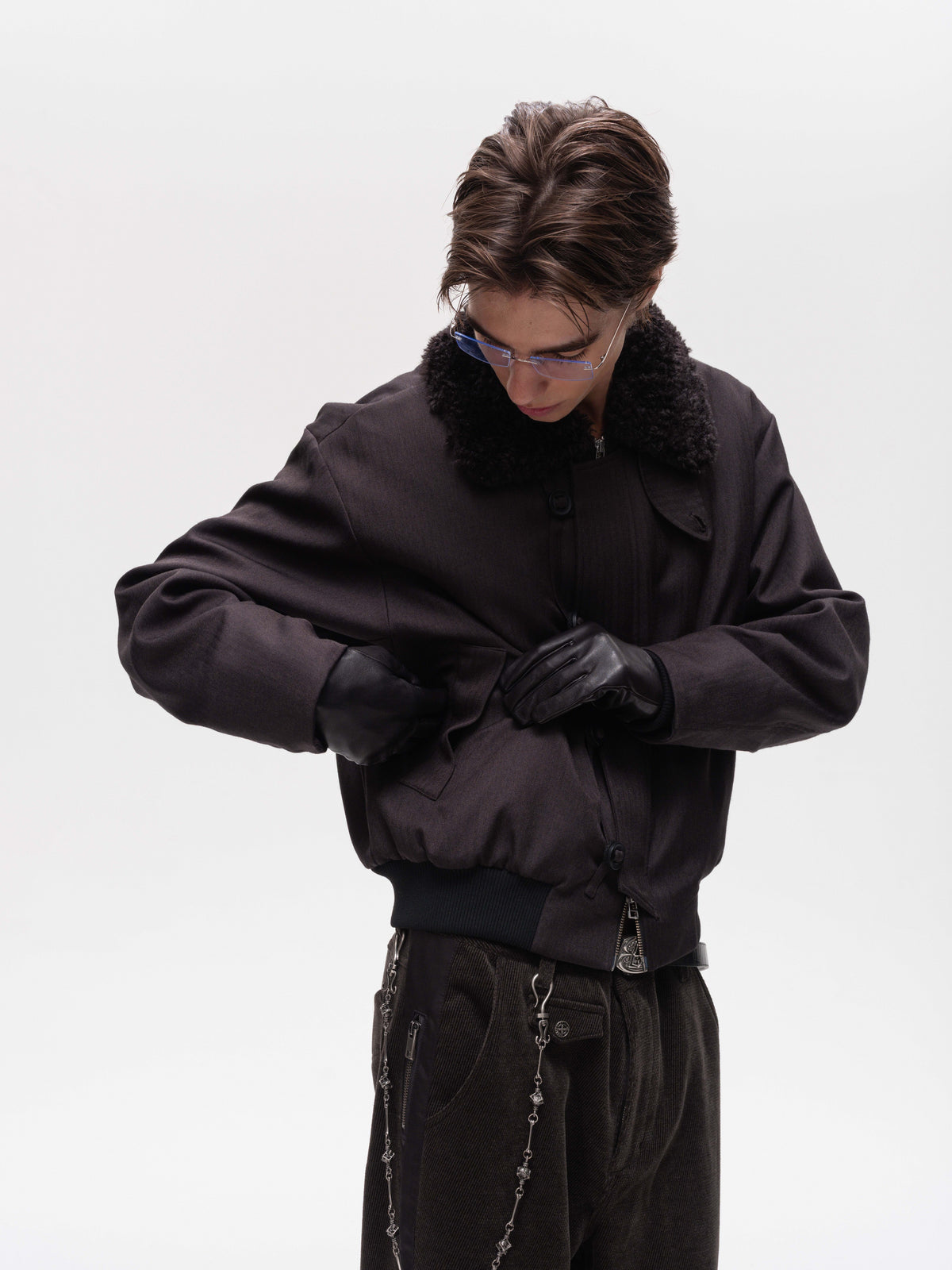 NIGHT PATROL Fur Collar Padded Jacket