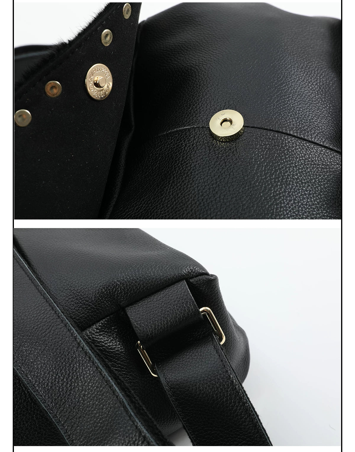 noEmosen Rivet vintage punk leather backpack