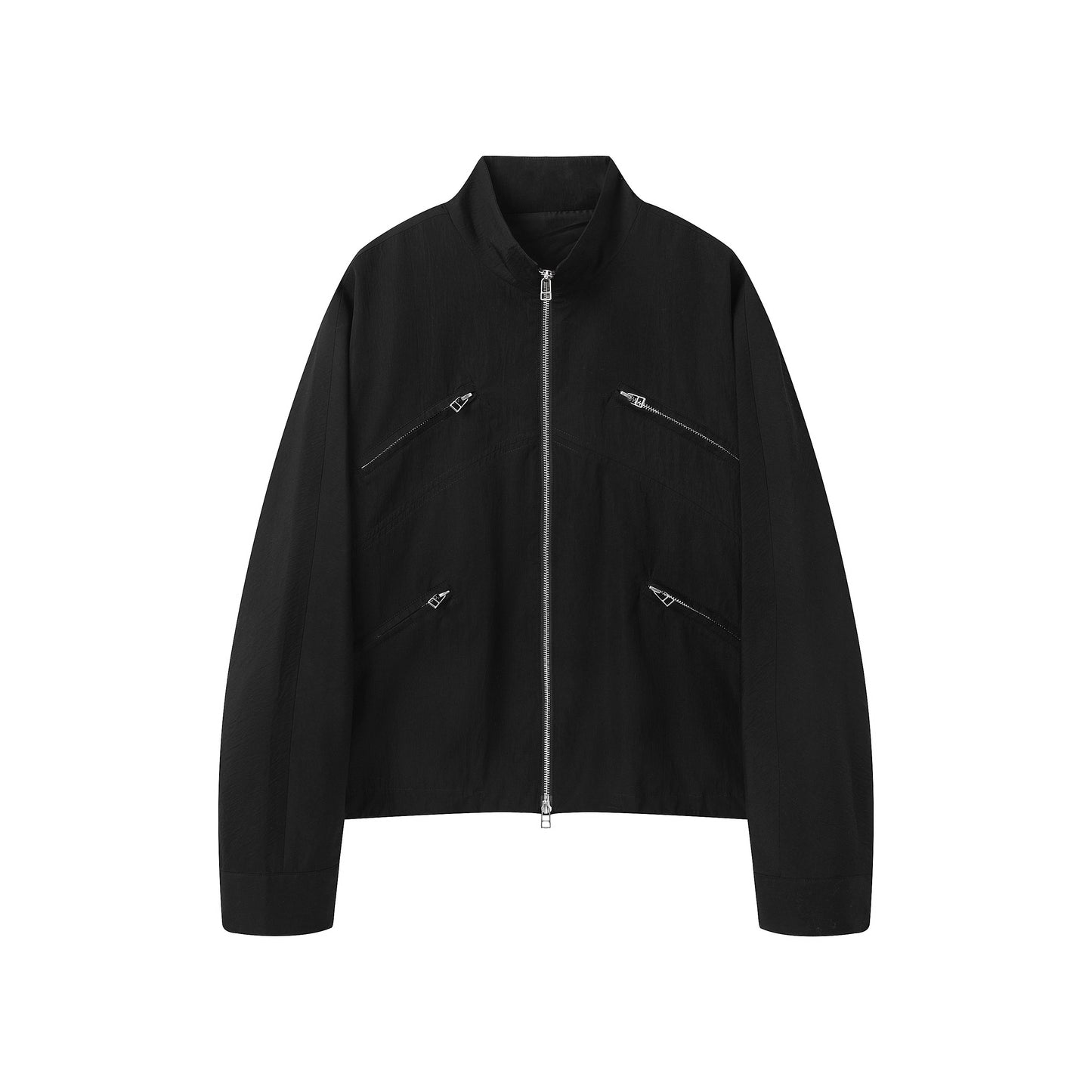 Micro-pleated multi-zip jacket