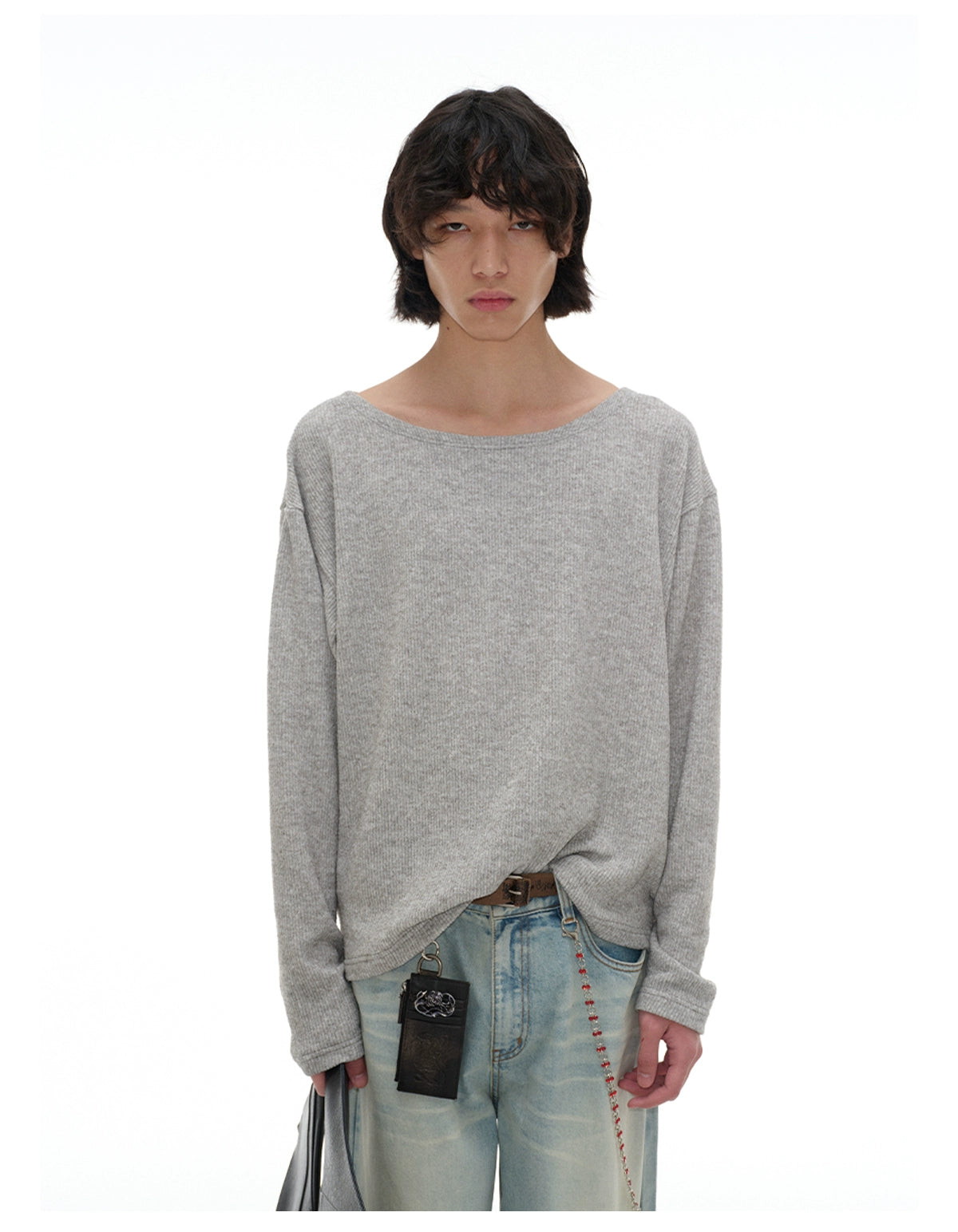 lazy boat neck Knit