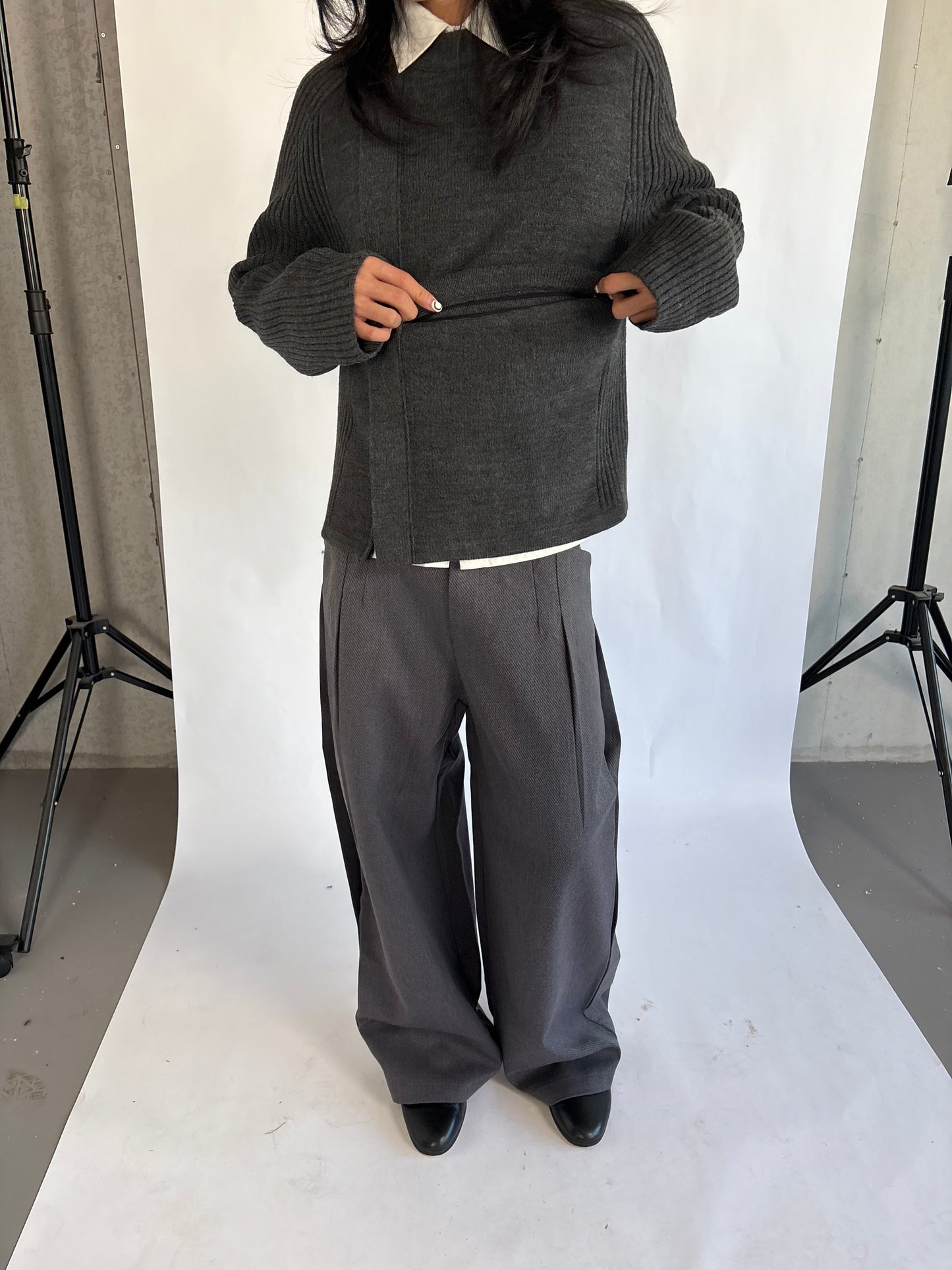 Interlaced arc sweater