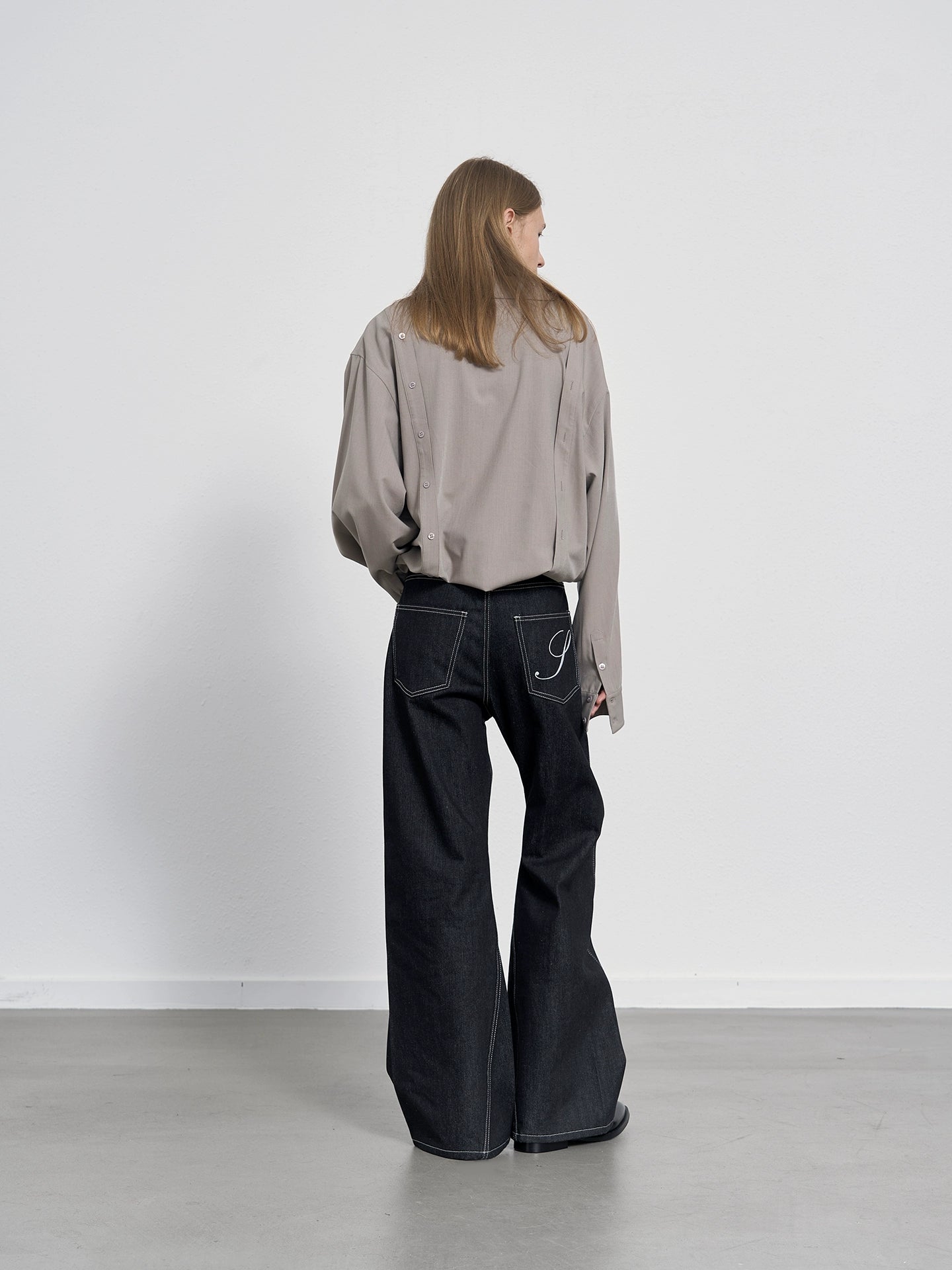 Solid Bootcut Jeans