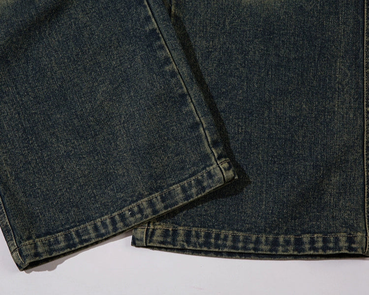 bootcut distressed long jeans