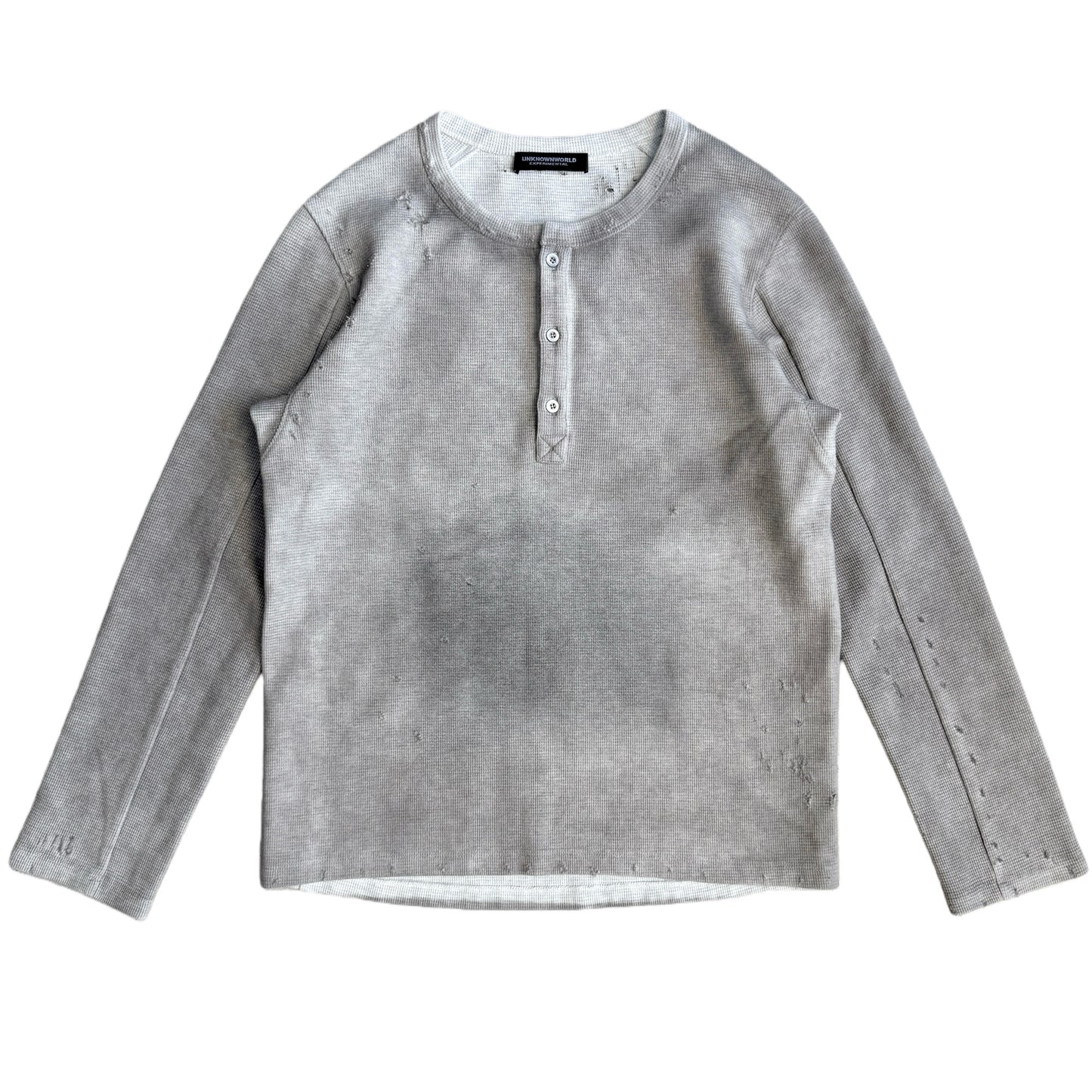 Waffle Henry Collar Pullover Thin Sweatshirt