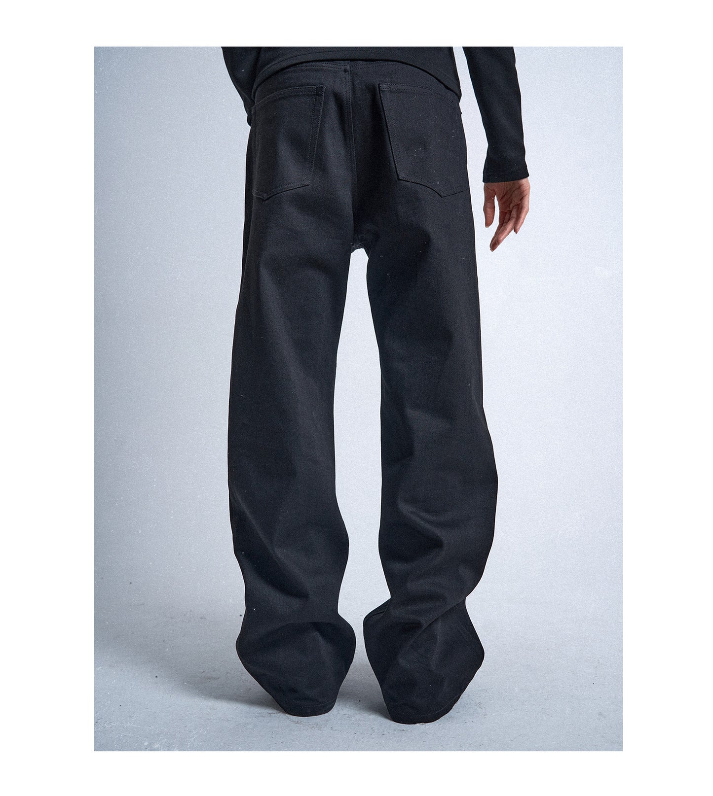 Broken nail embellished jeans