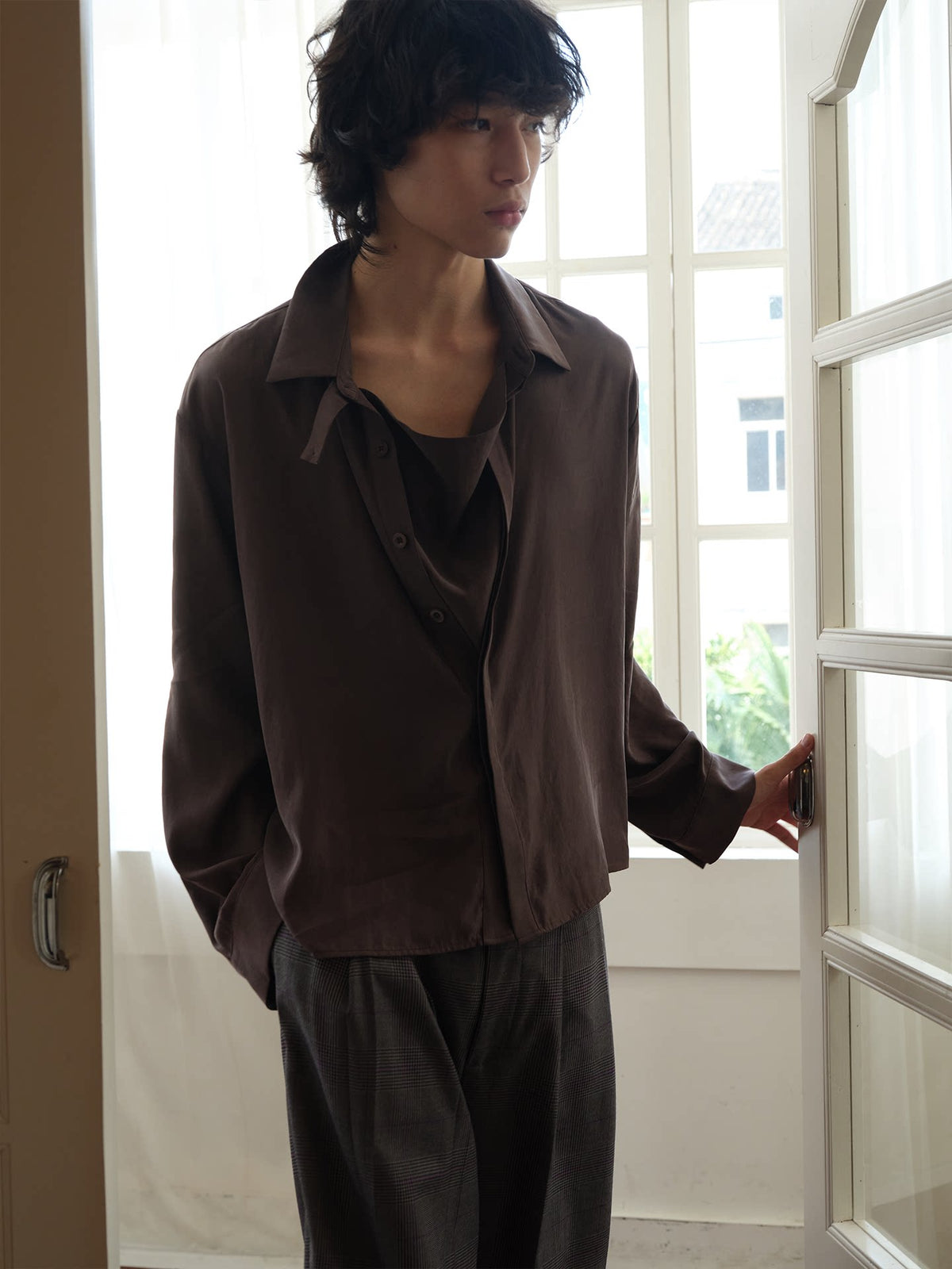 Copper ammonia long-sleeve shirt