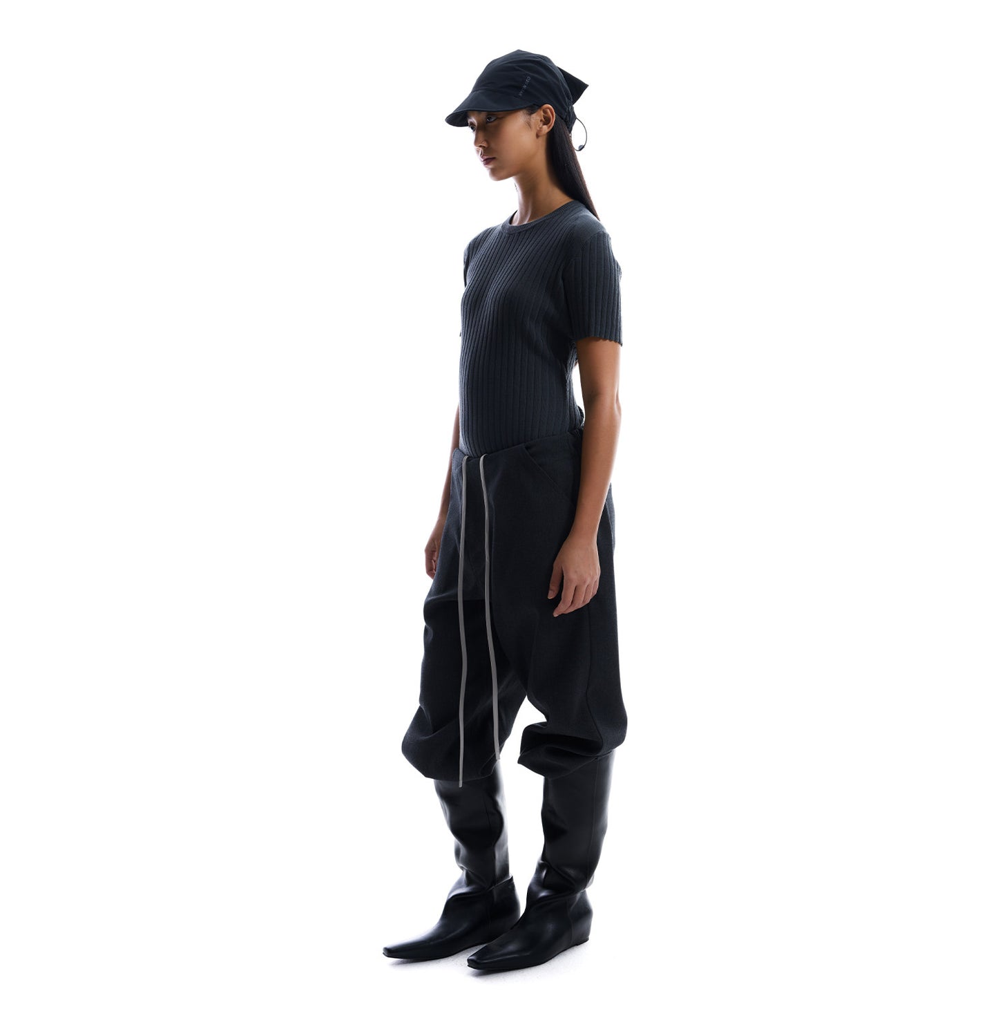 3D Cut Slanted Placket Sweatpants