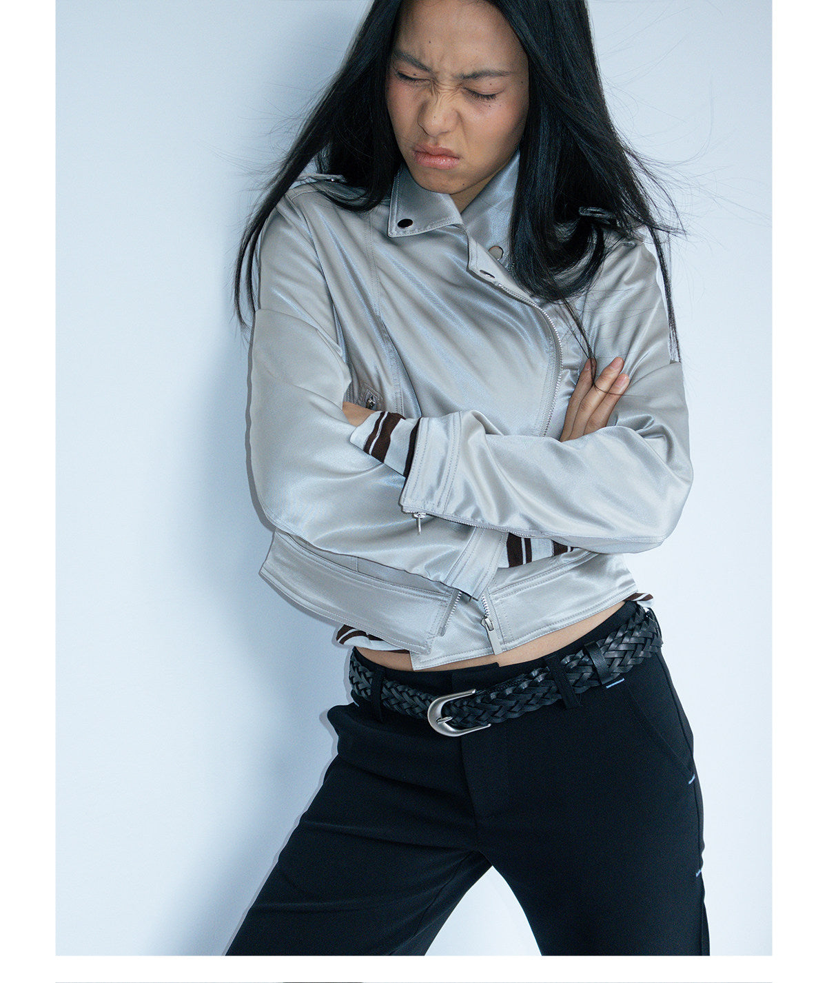 Glossy vintage cropped jacket