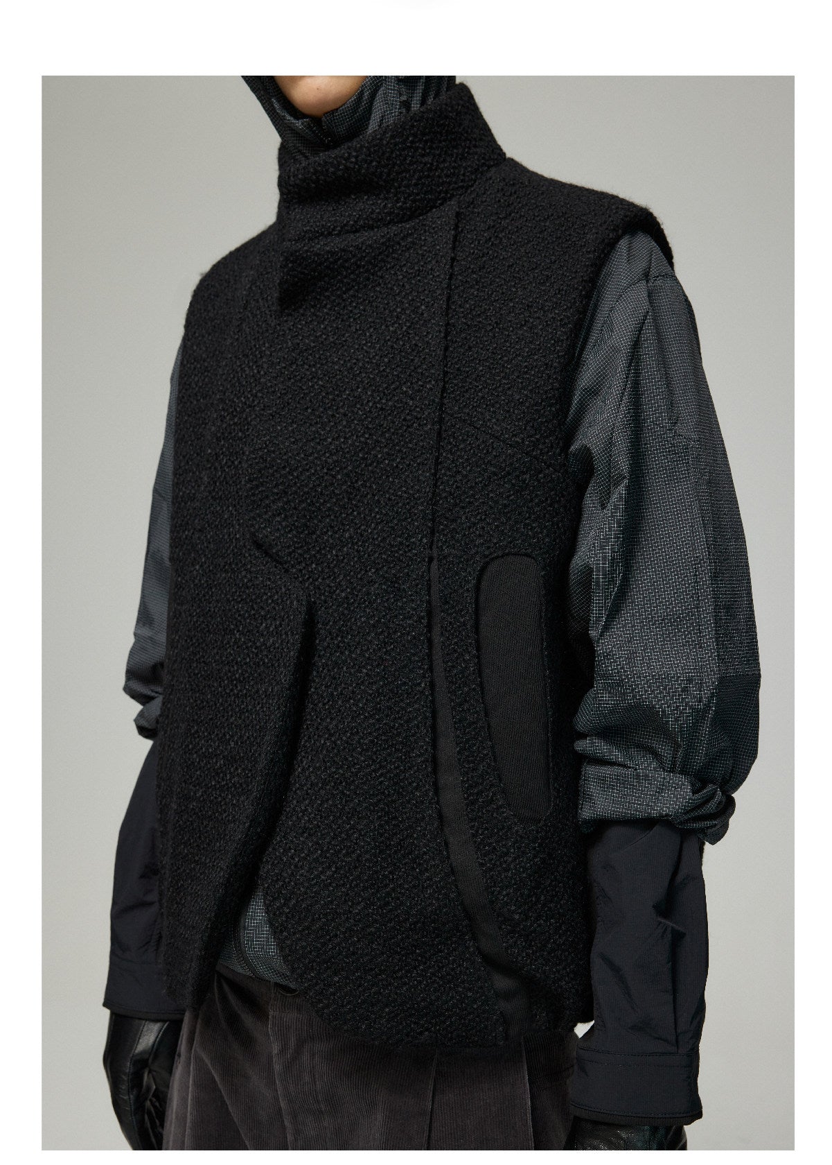 Jacquard Tweed Padded Vest