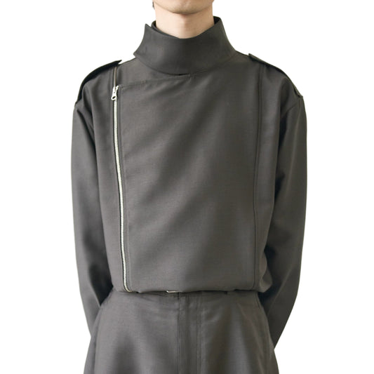 High Neck Zip Up Cropped  Jacket