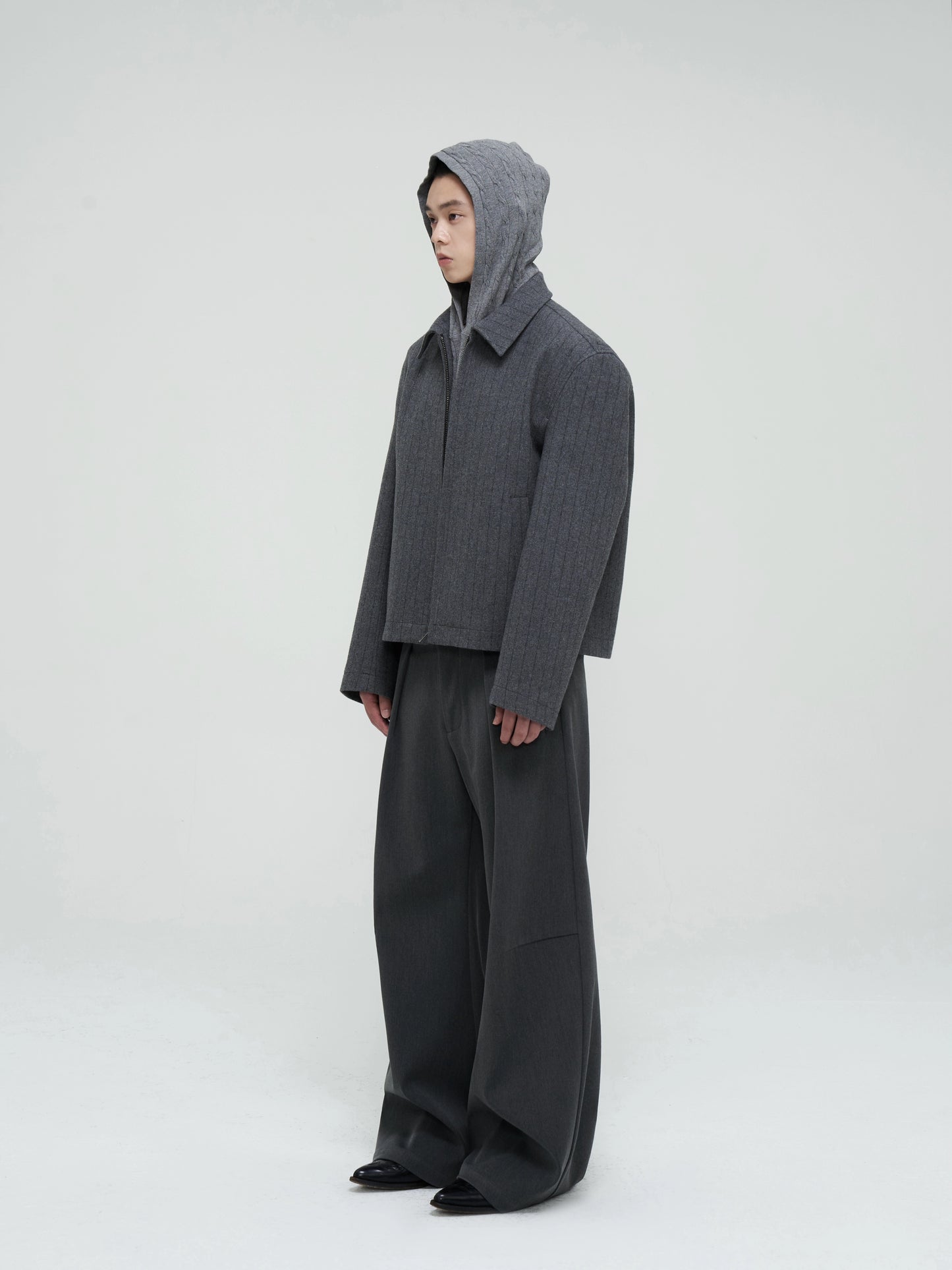 Pleated 3D Draped Trousers