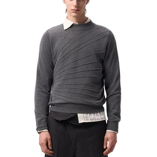 Sculpture jacquard long-sleeve T-shirt