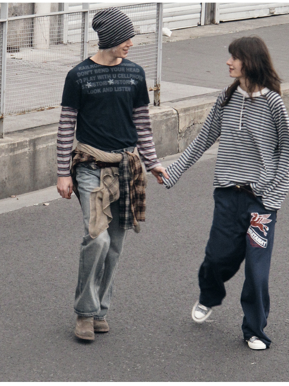 Striped Long Sleeve Millennial T-Shirt