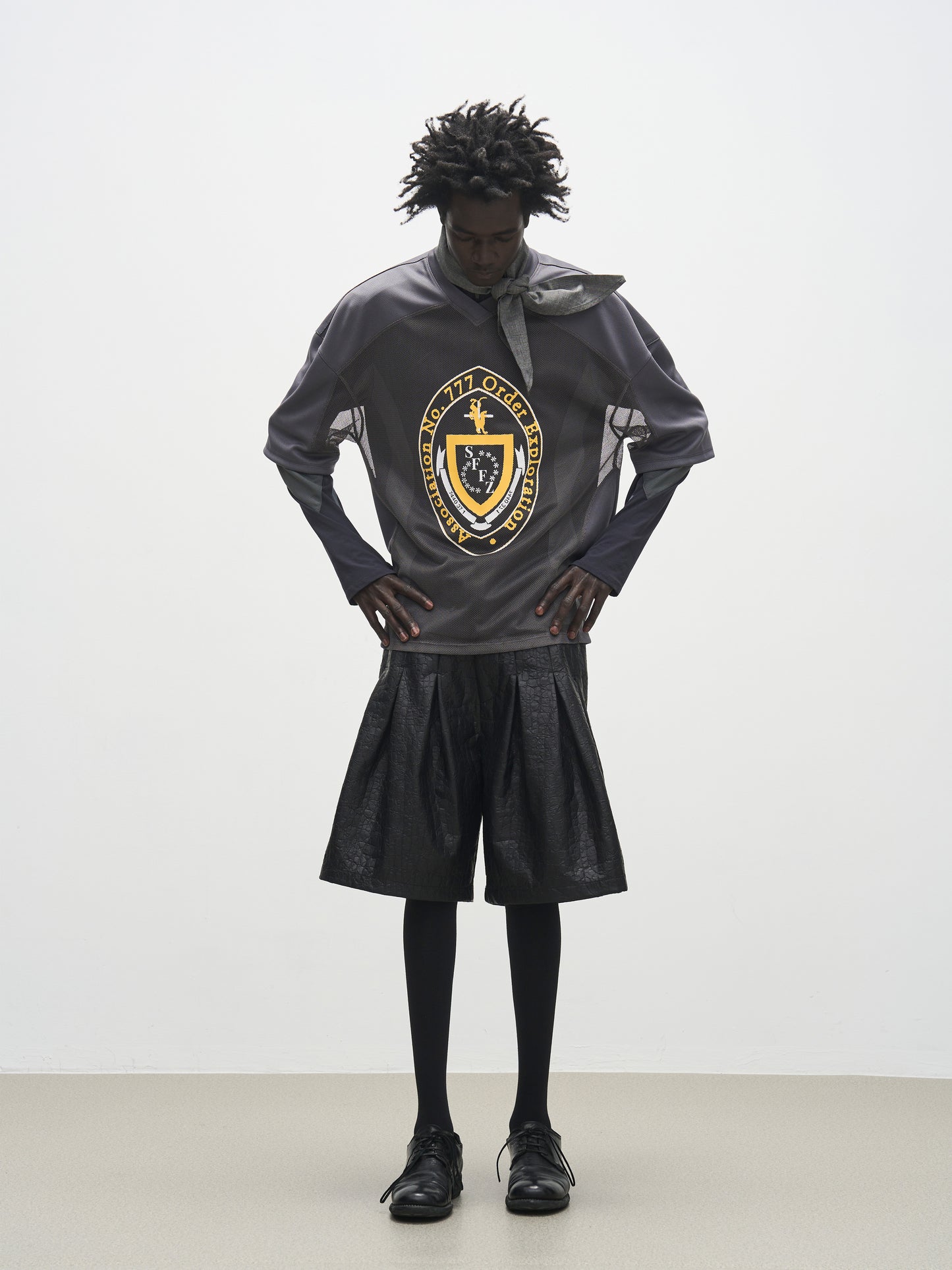 College Skeleton Net Short Sleeve Rugby Jersey T-Shirt