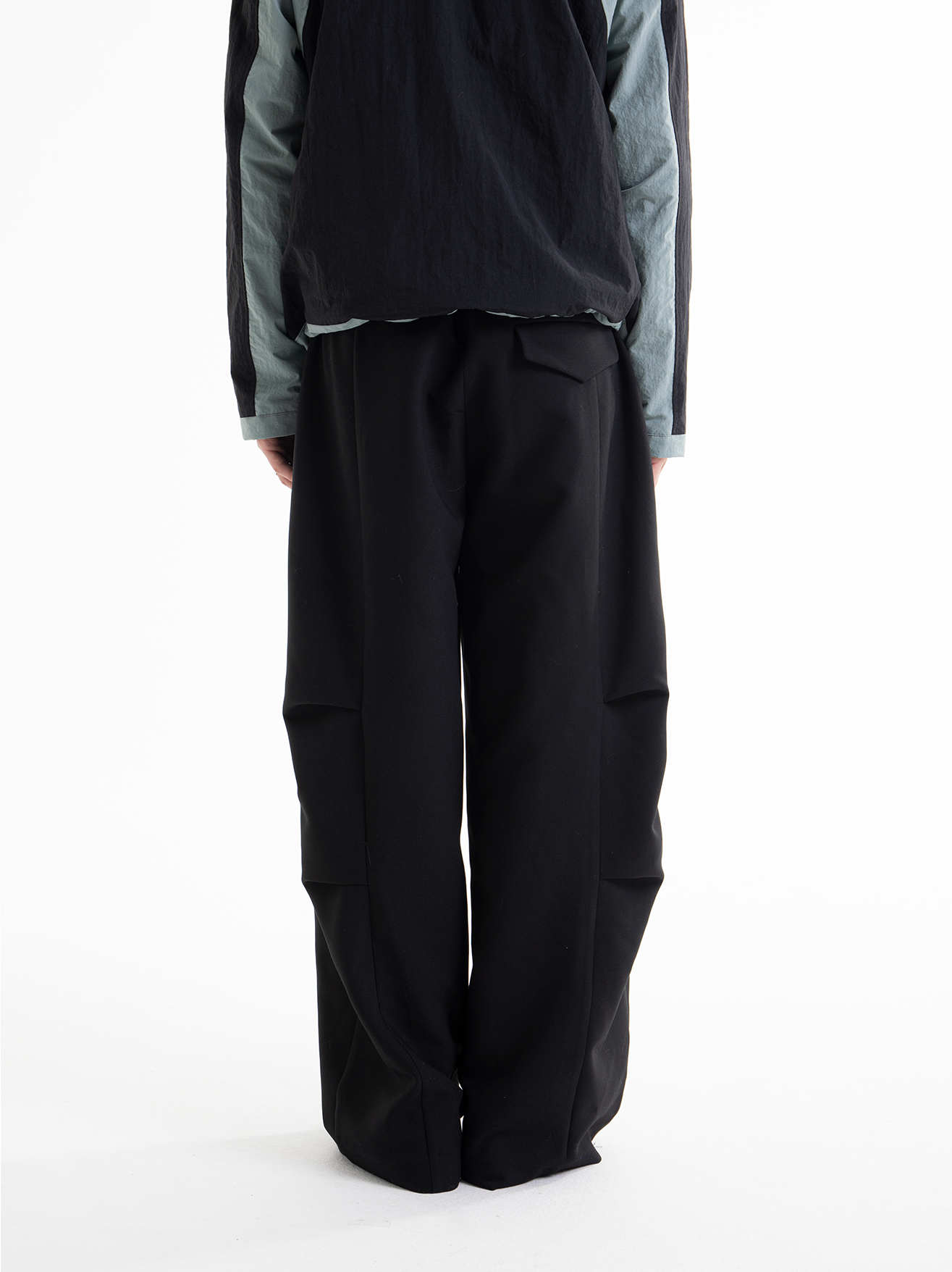 Geometric Pleated Cargo Trouser