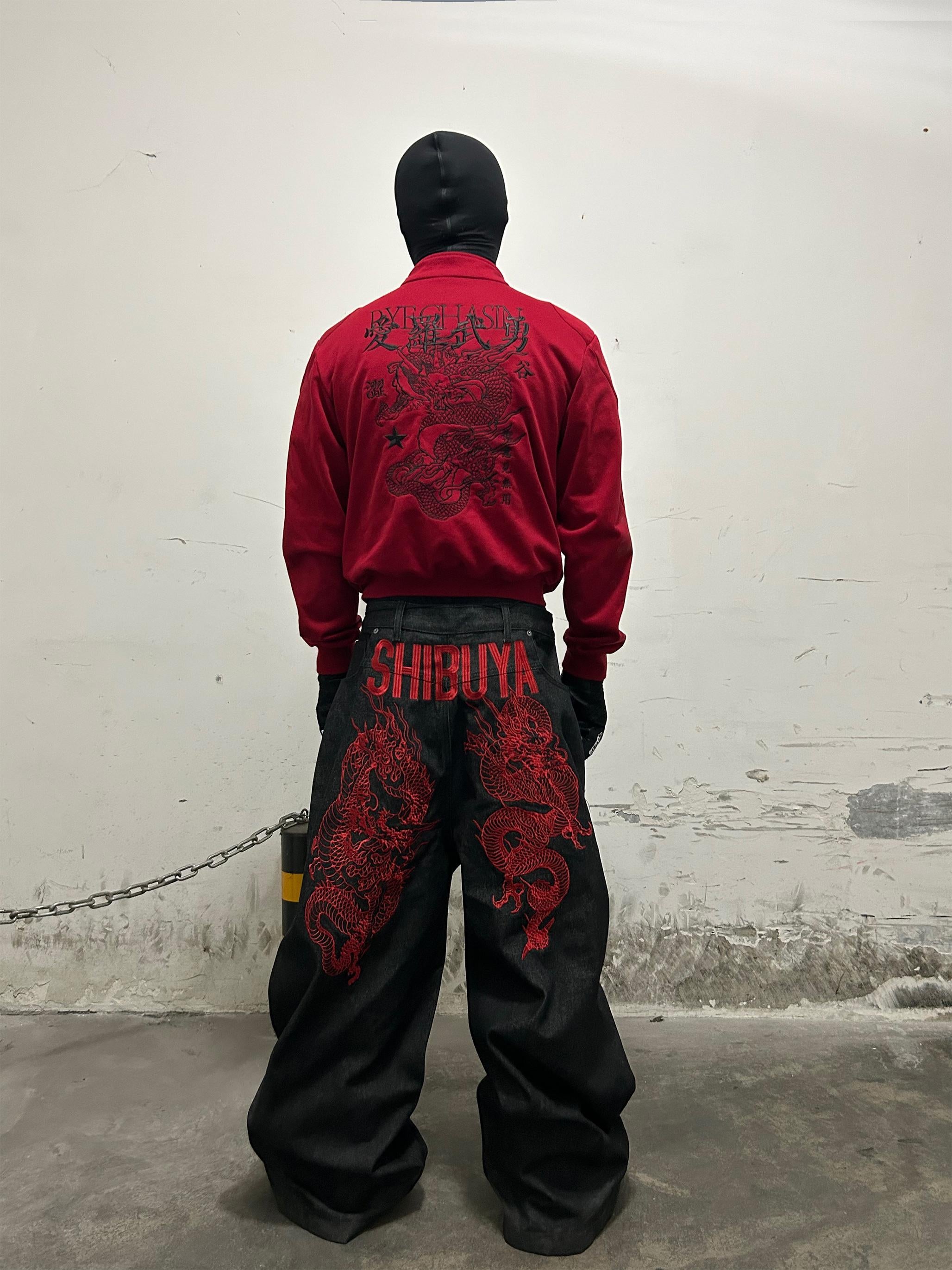 SHIBUYA HEAVY INDUSTRIES DRAGON EMBROIDERY REVERSIBLE JEANS – Verist