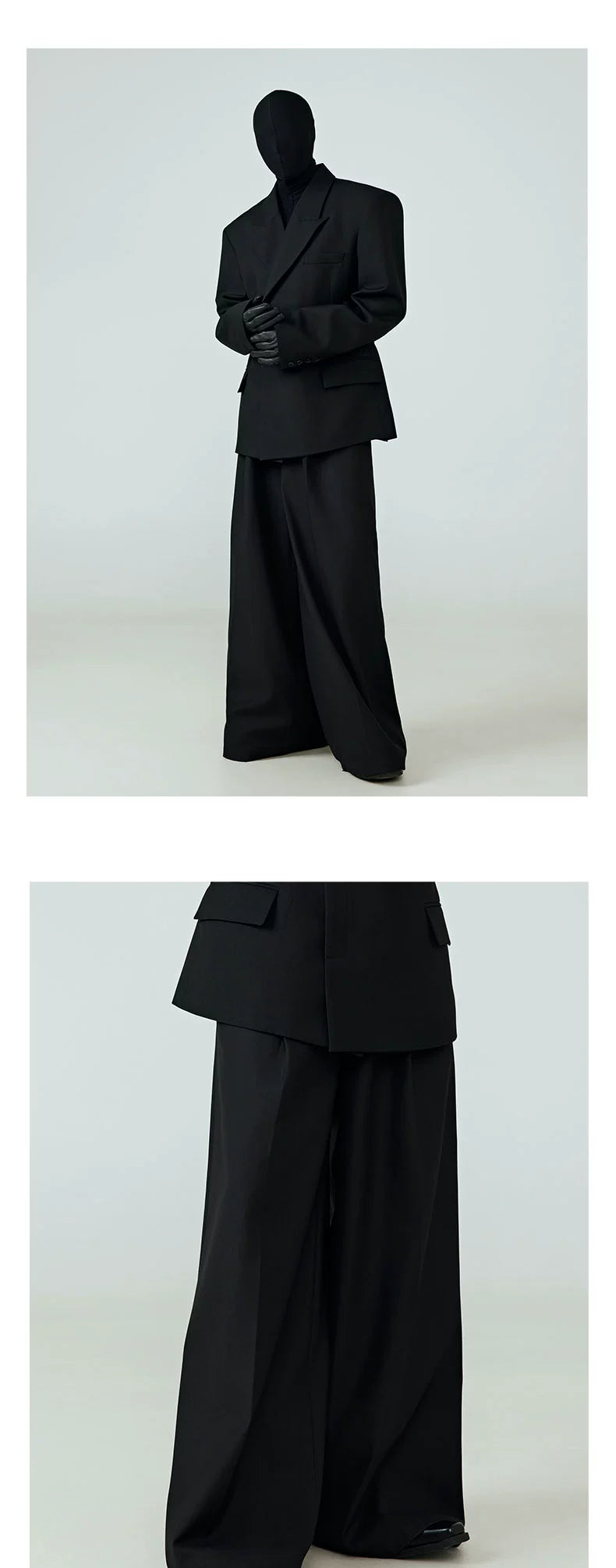 Draped Wide Leg Trouser