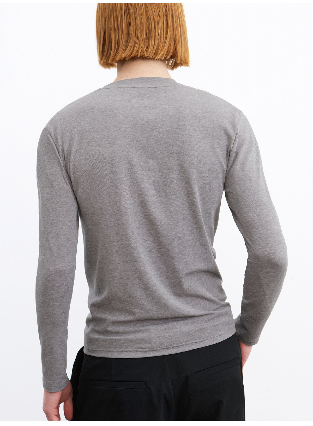 "Strength" Henry Collar Long Sleeve