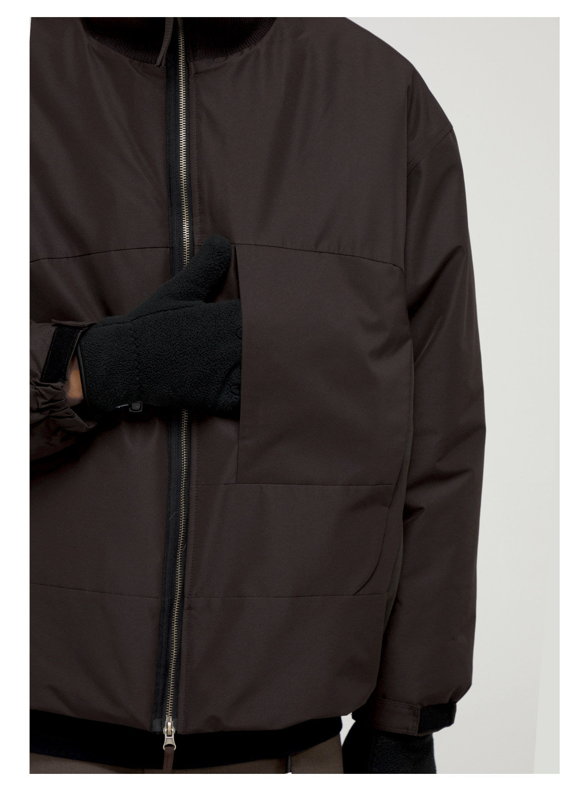 Heavy insulated cropped padded jacket winter