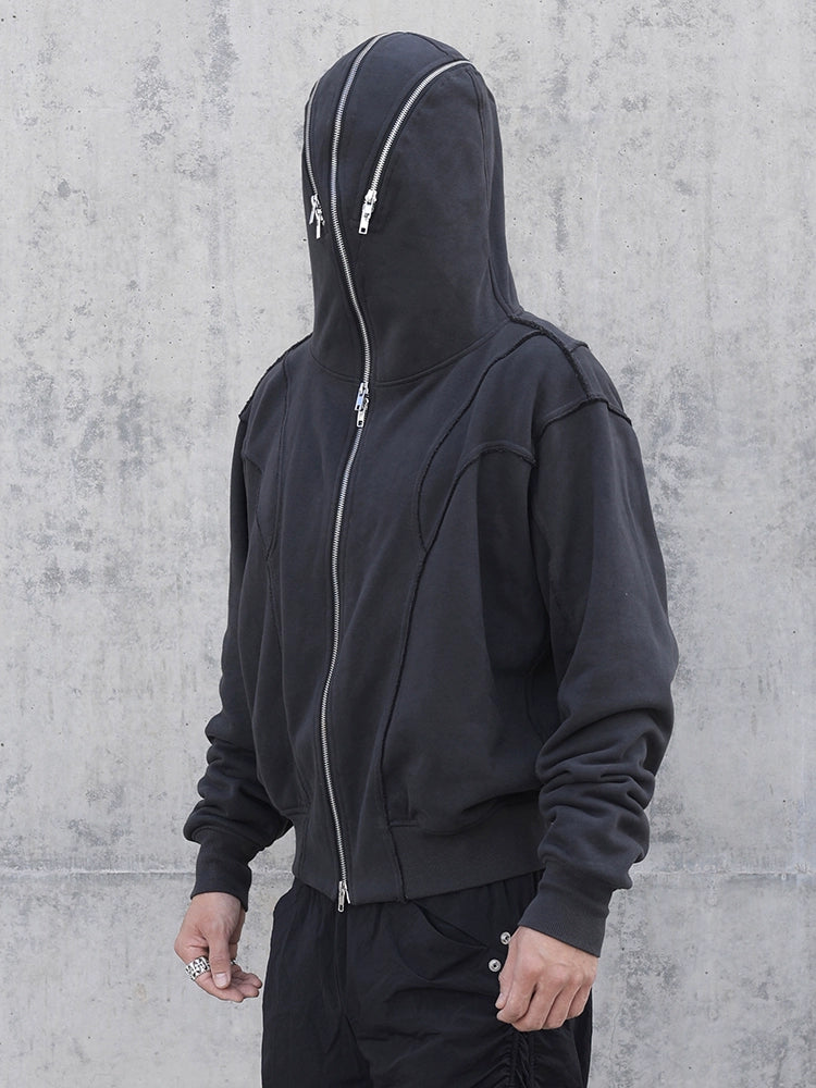 Zipper Masked Hoodie