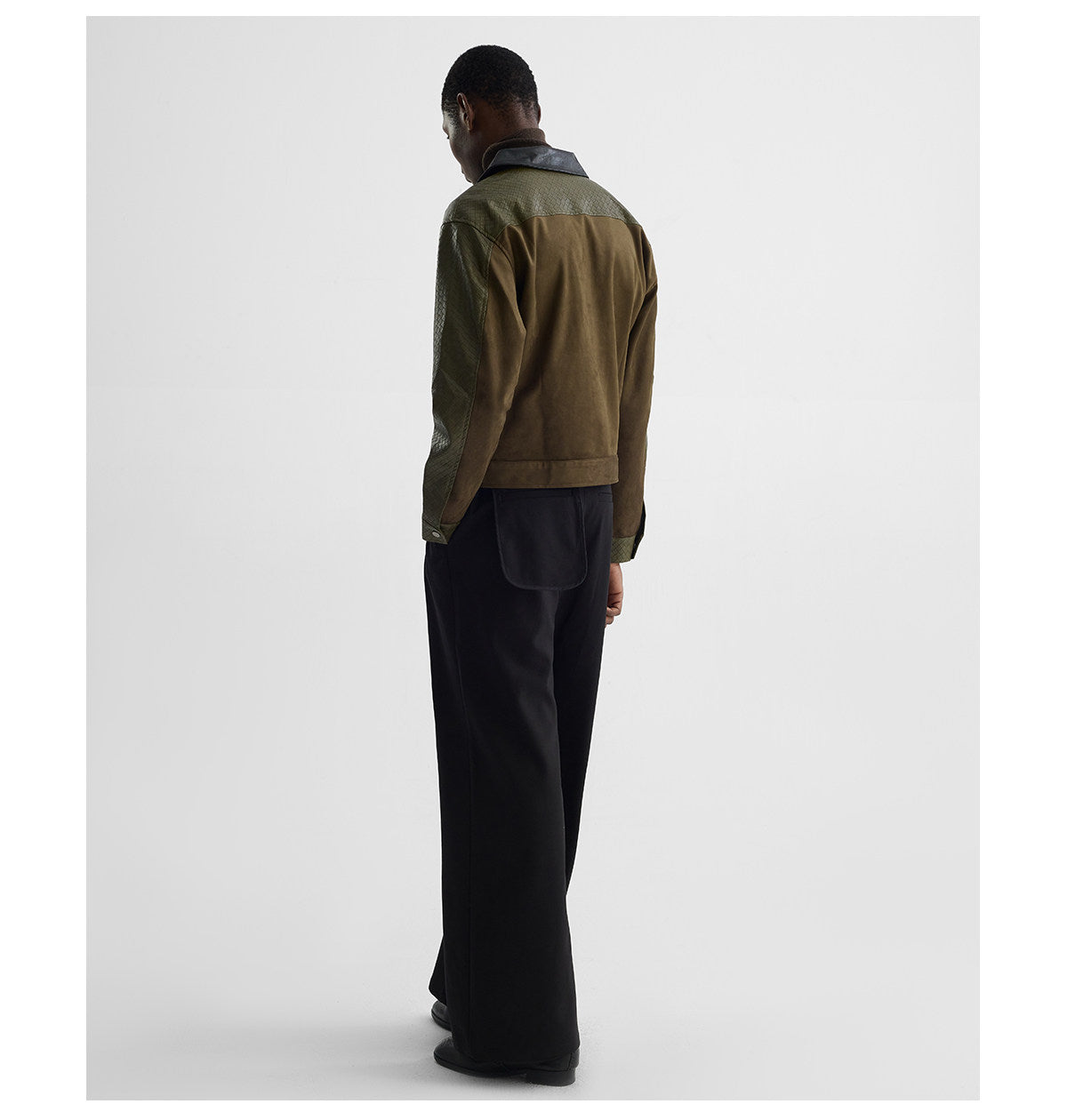 Woven embossed suede velvet jacket