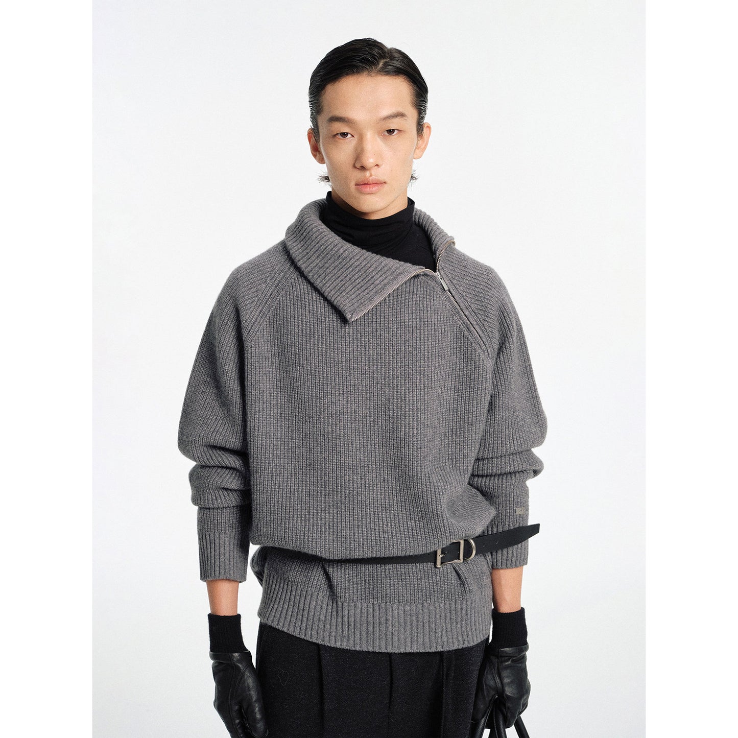 Zip Turtleneck Sweater