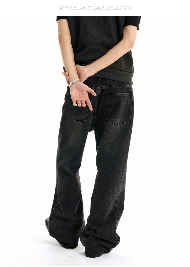 Washed Loose Bootcut Jeans