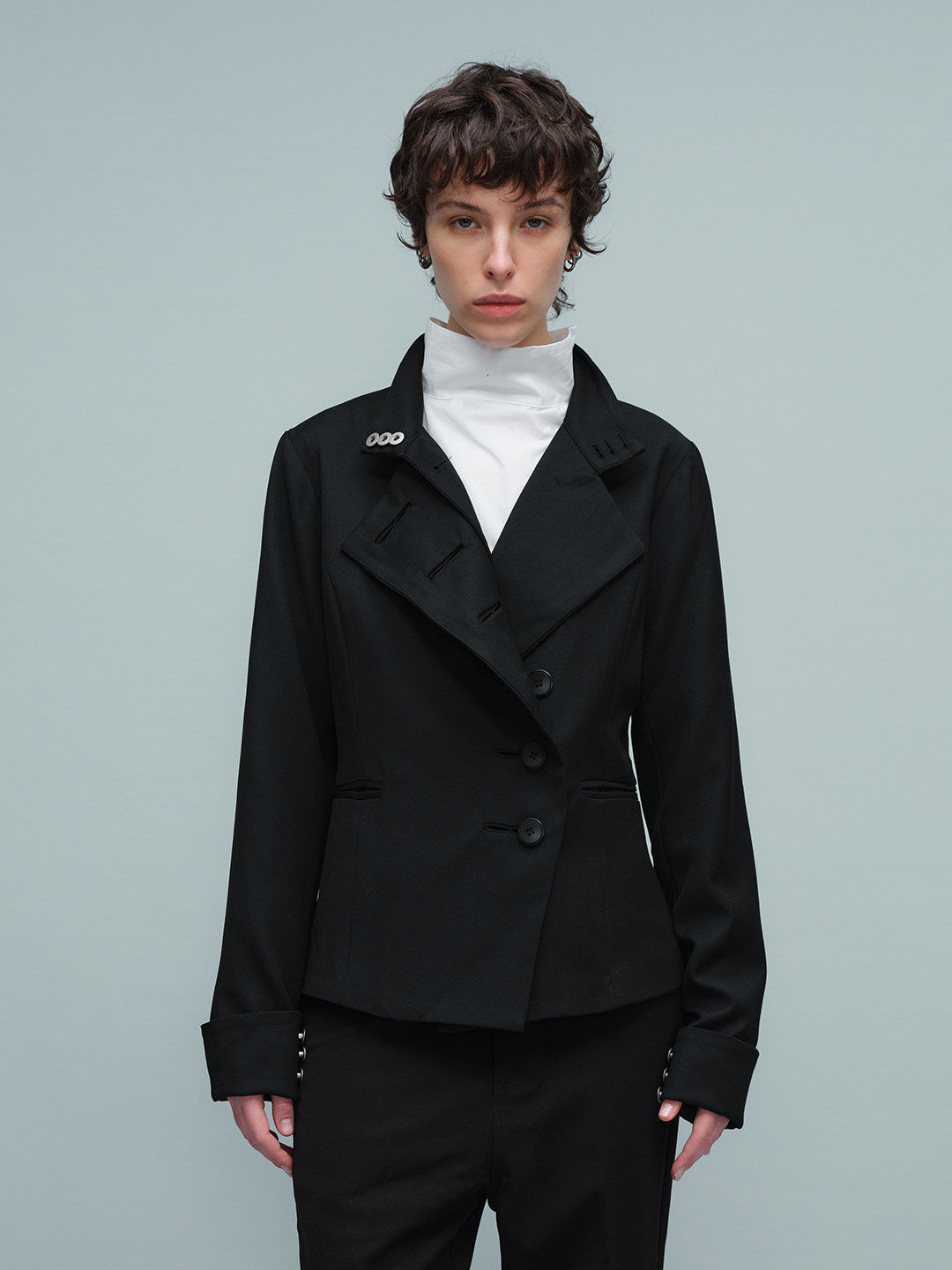 Double-breasted fit suit jacket