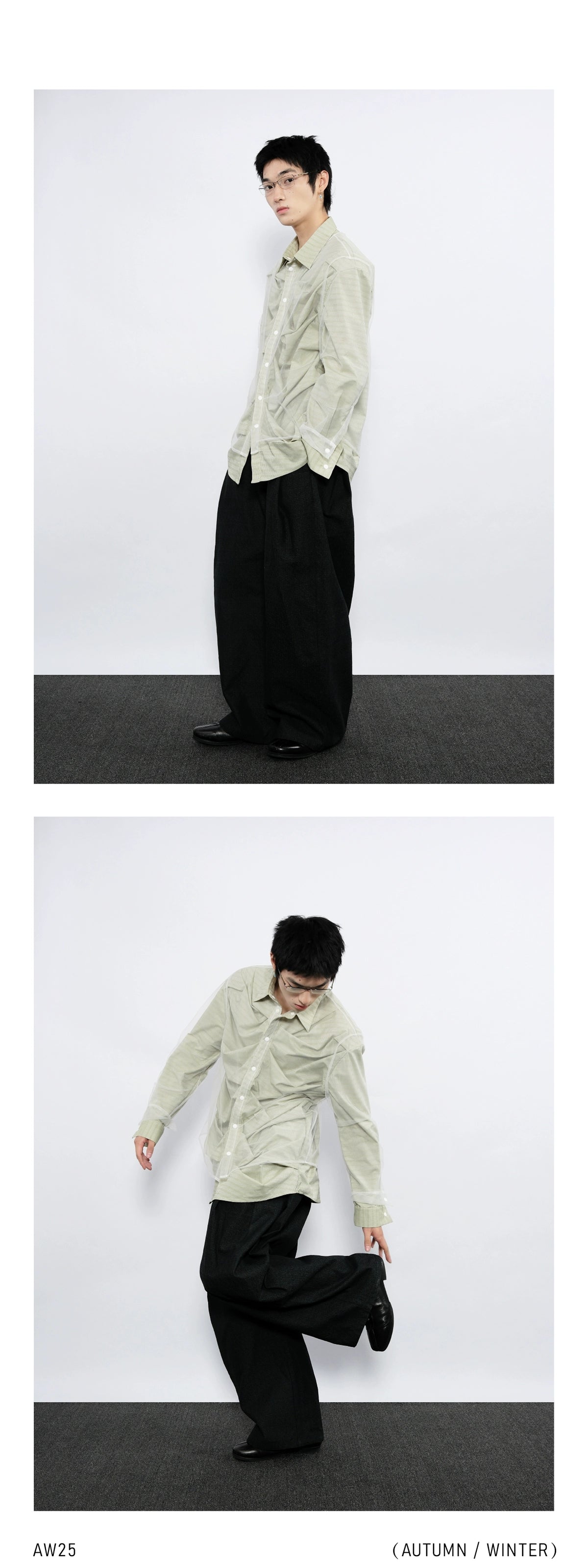 Pleated Long Sleeve Shirt