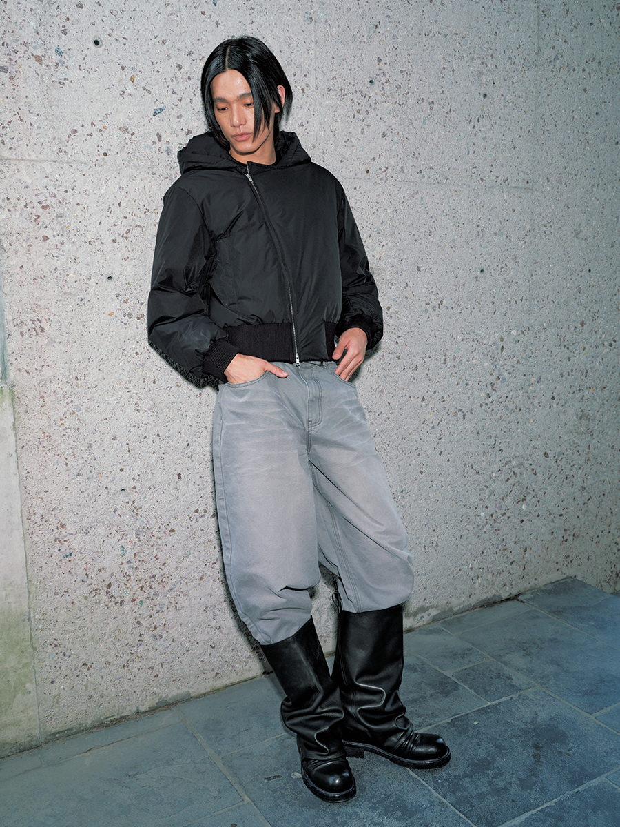 Pleated Cowhide Tube Boots