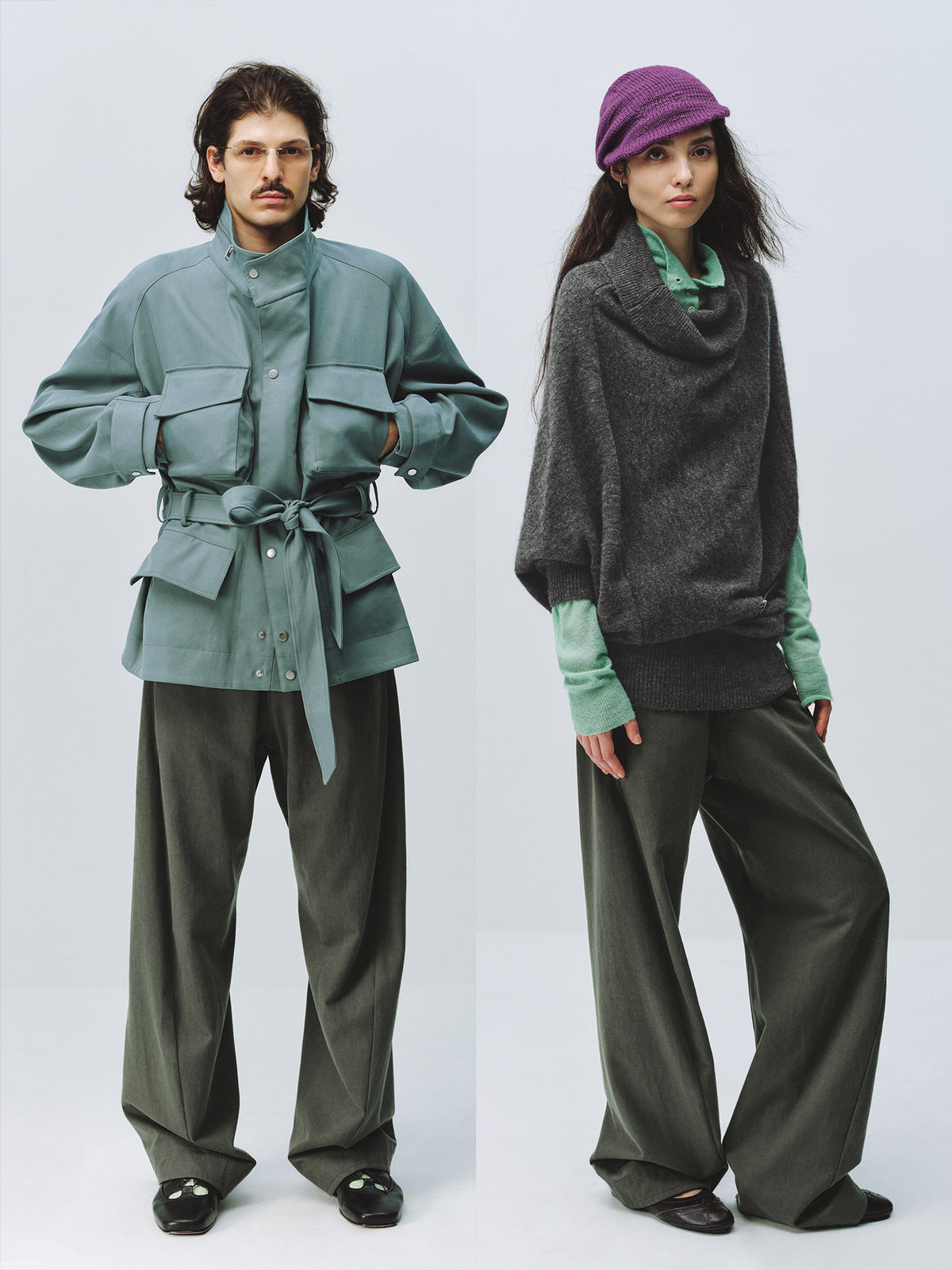 Sand-washed Engineered Trousers