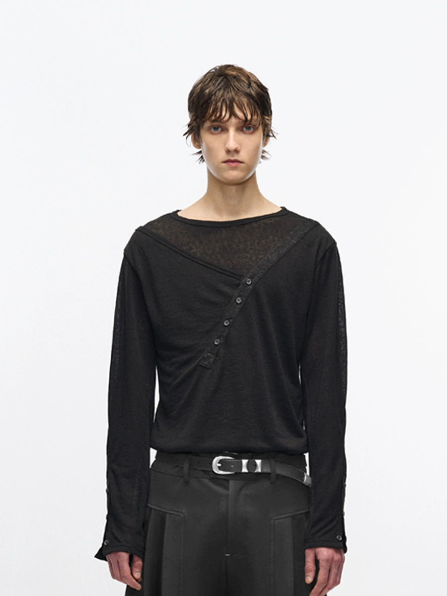 "Shale" three pattern double base layer long T-shirts