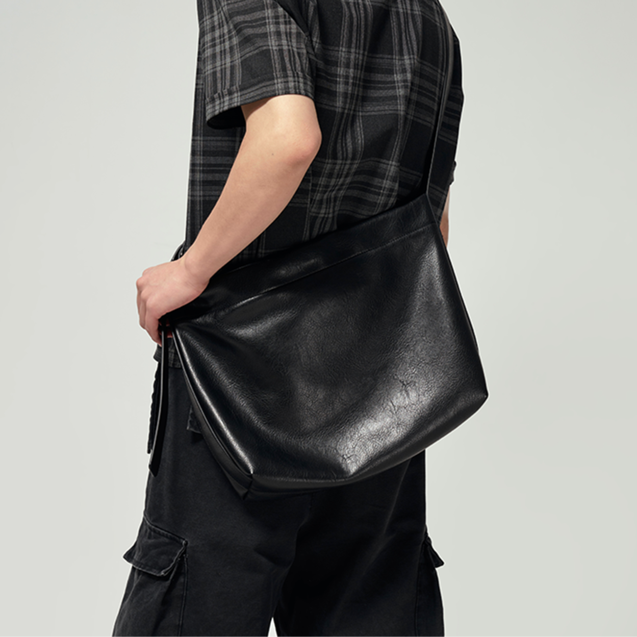 Suede Crossbody Messenger Bag