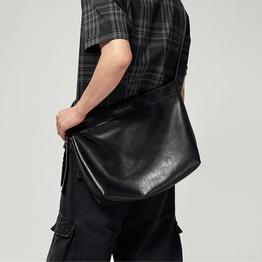 Suede Crossbody Messenger Bag