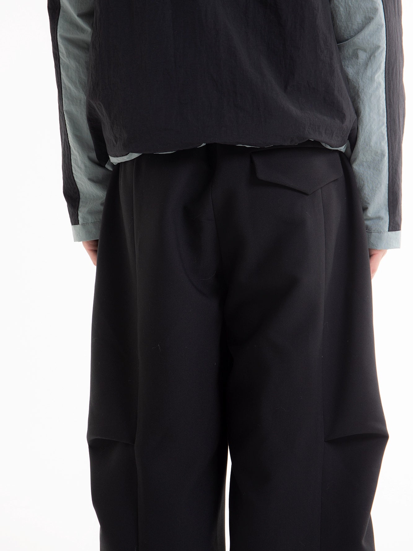 Geometric Pleated Cargo Trouser