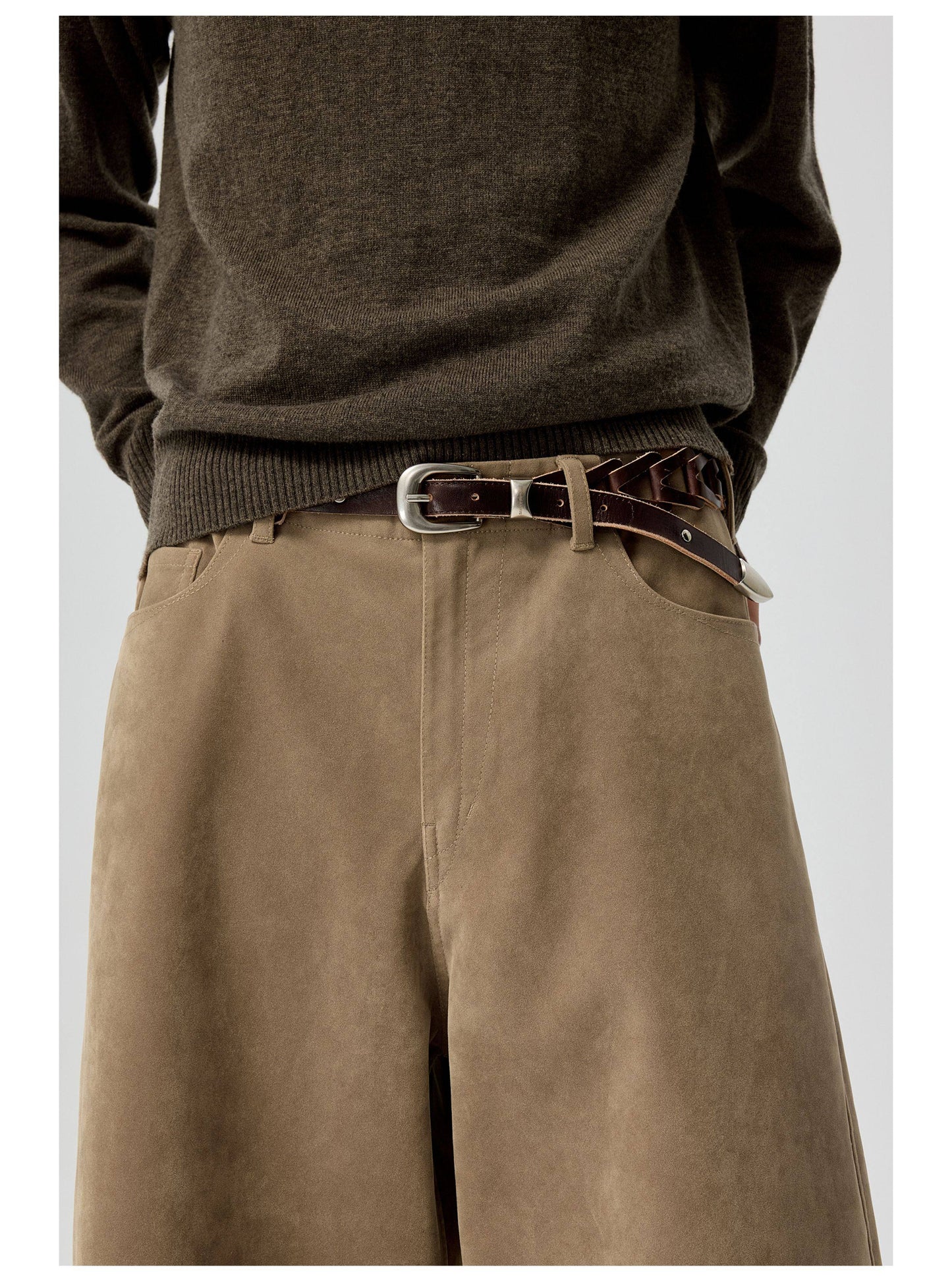 Simple Project Braided Cowhide Woven Belt