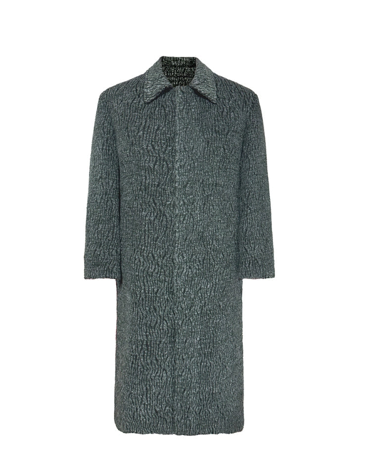 Wool Interwoven Texture Coat