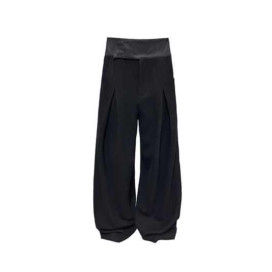 Paneled wool Trouser