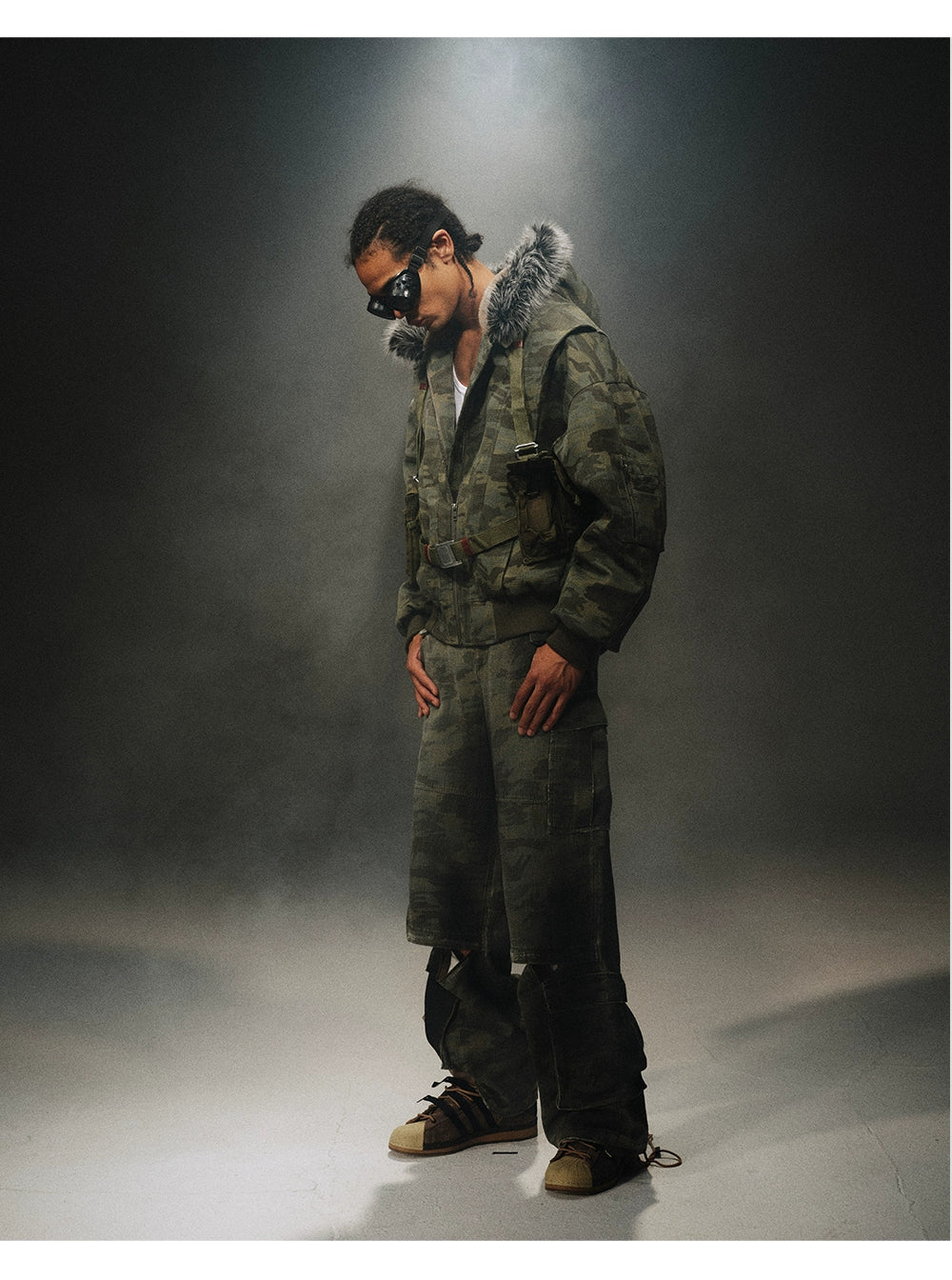 Camouflage Fur Collar Heavy Cotton Jacket
