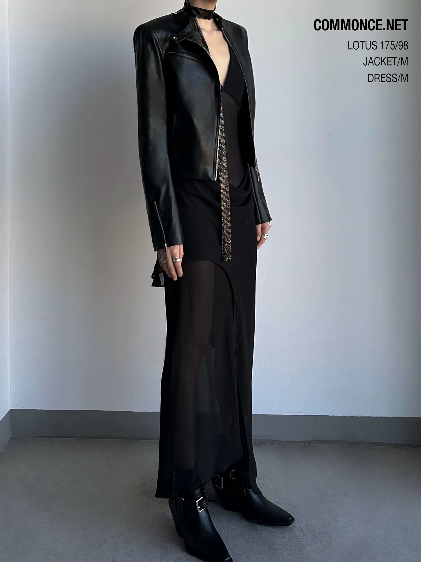 Black leather base Jacket