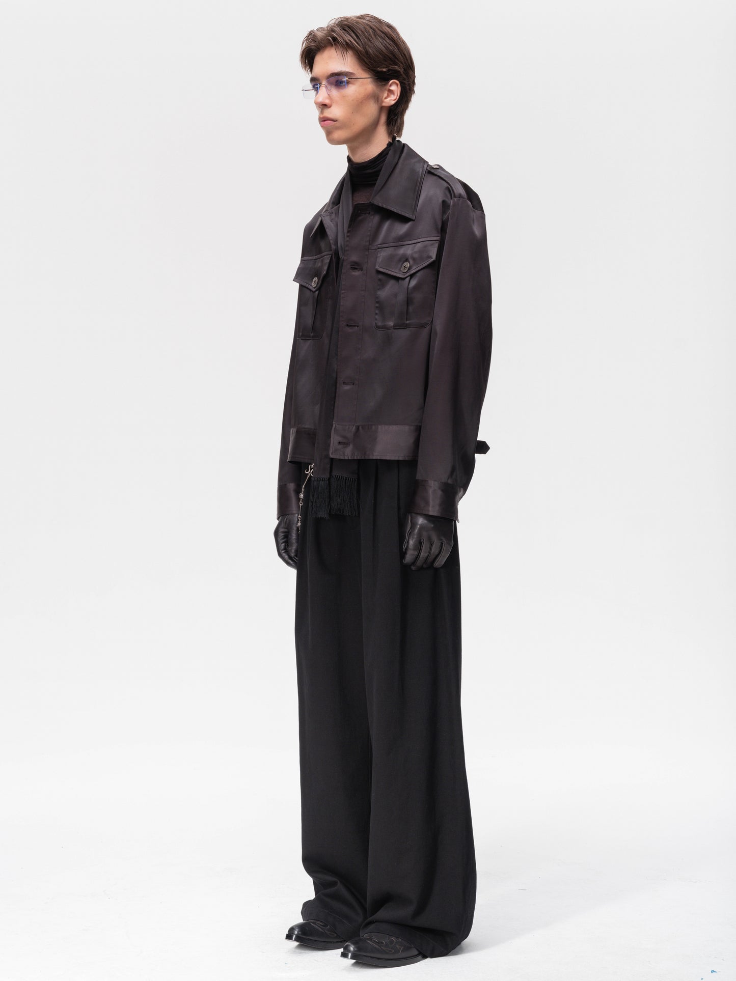 Midnight Wide-Leg Casual Pants