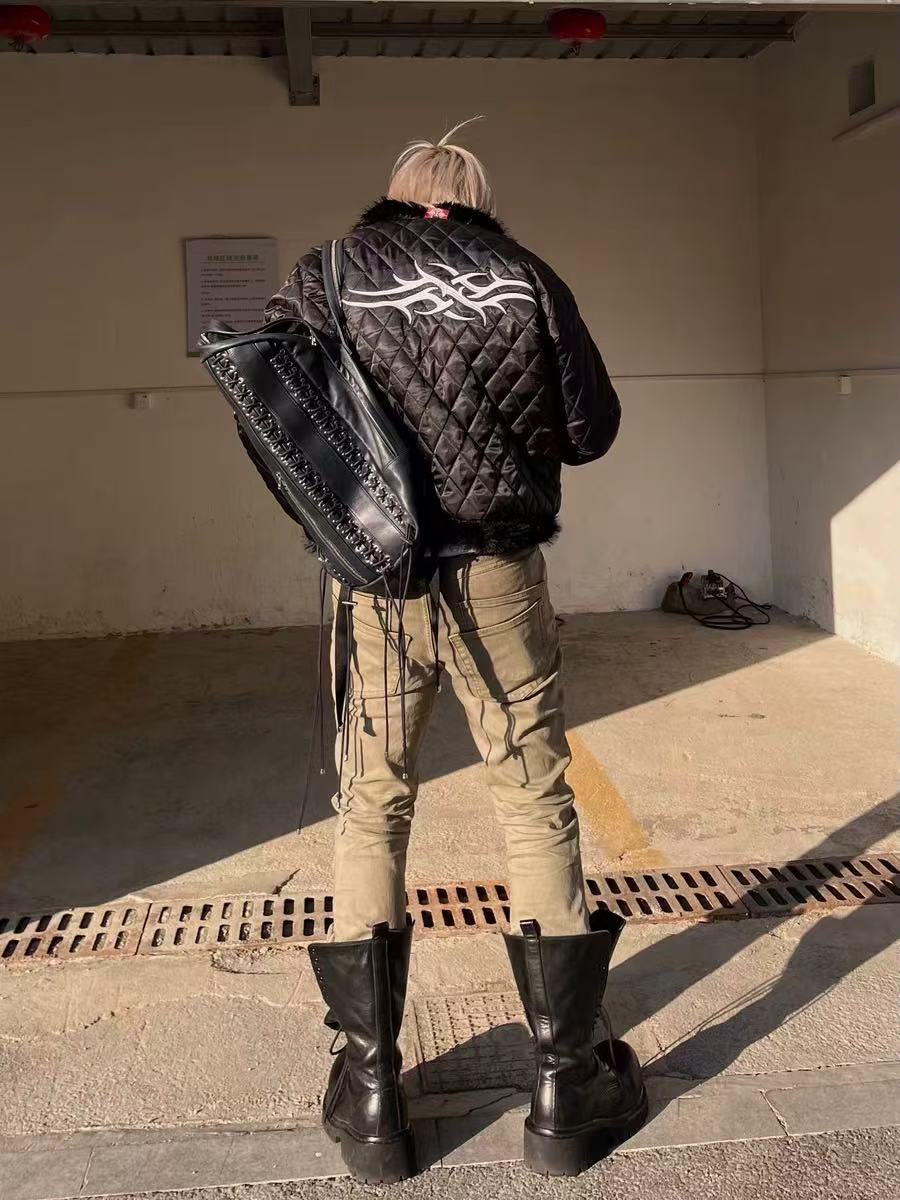 DETW dark rivet totem reversible padded jacket