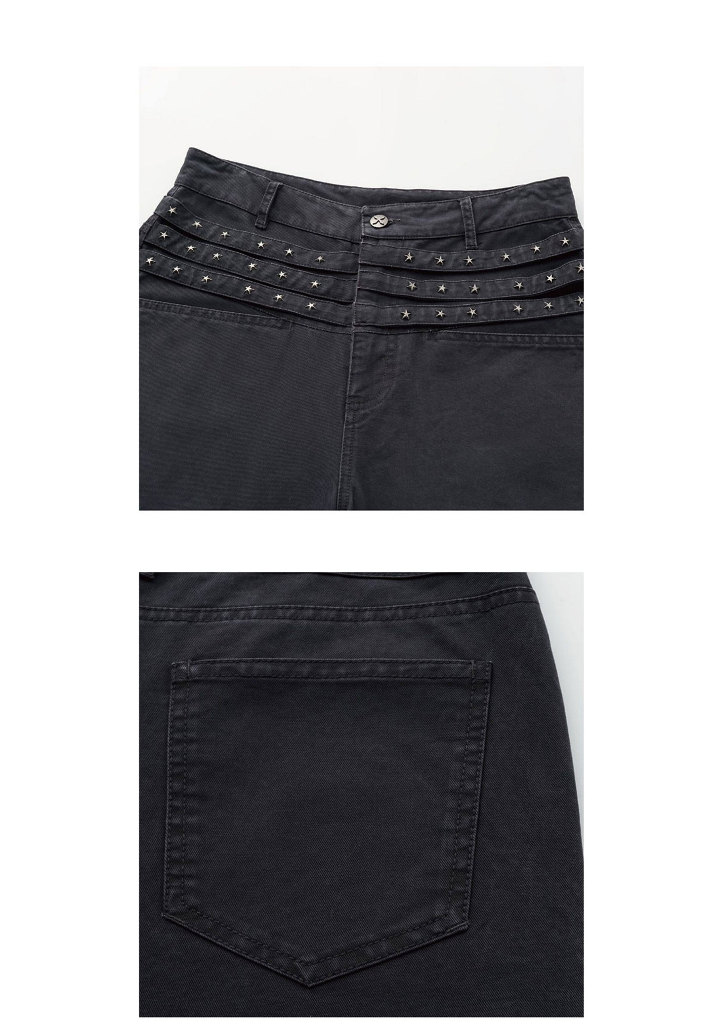 Old star rail studded wide-leg cargo pants